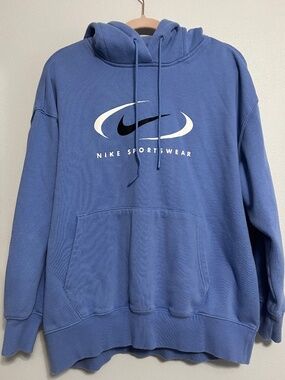 Nike oversized blue hoodie size large